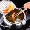 Stainless steel Tempura Fryer Deep Fry Pan